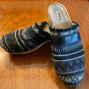 Cute clogs, multi-colored. Only worn a few times. All offers considered.